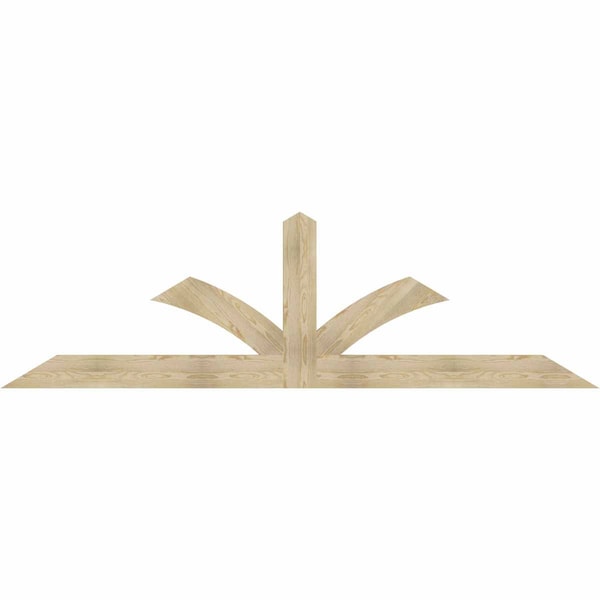 Ekena Millwork Richland Rough Sawn Timber Gable Bracket, Douglas Fir, 108"W x 31 1/2"H x 2"D x 6"F, 7/12 Pitch GBW108X31X0206RIC00RDF - main